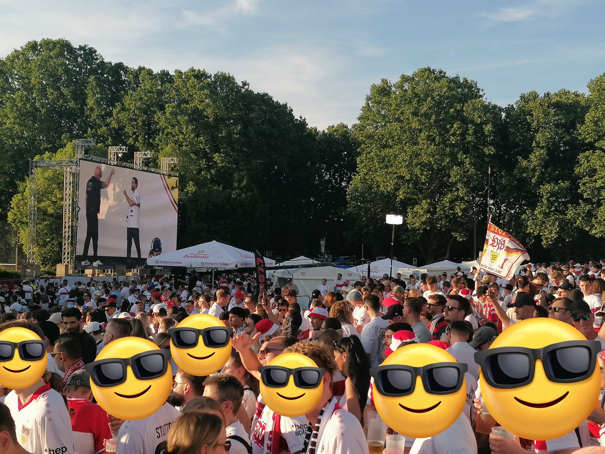 DerExperte's tweet photo. Gute Stimmung, wie immer in Stuttgart. #VfB #FCBVfB #DFBPokal #DFBPokalFinale https://t.co/2Q4gchCfOz