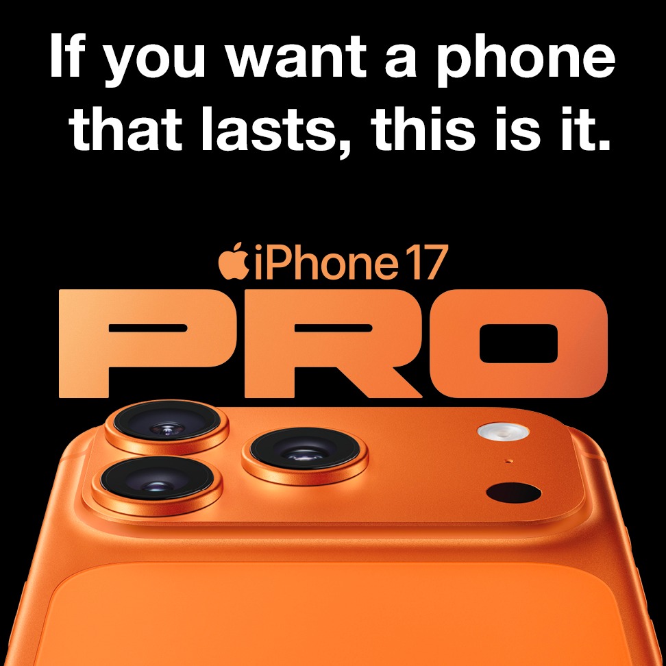 iNigerialegit's tweet photo. iPhone 17 Pro. Upgrade to the most powerful iPhone ever. 

Brilliant 6.3-inch display, aluminium unibody design, A19 Pro chip, all 48MP rear cameras, and breakthrough battery life. 

Upgrade now by finding the nearest Apple authorised