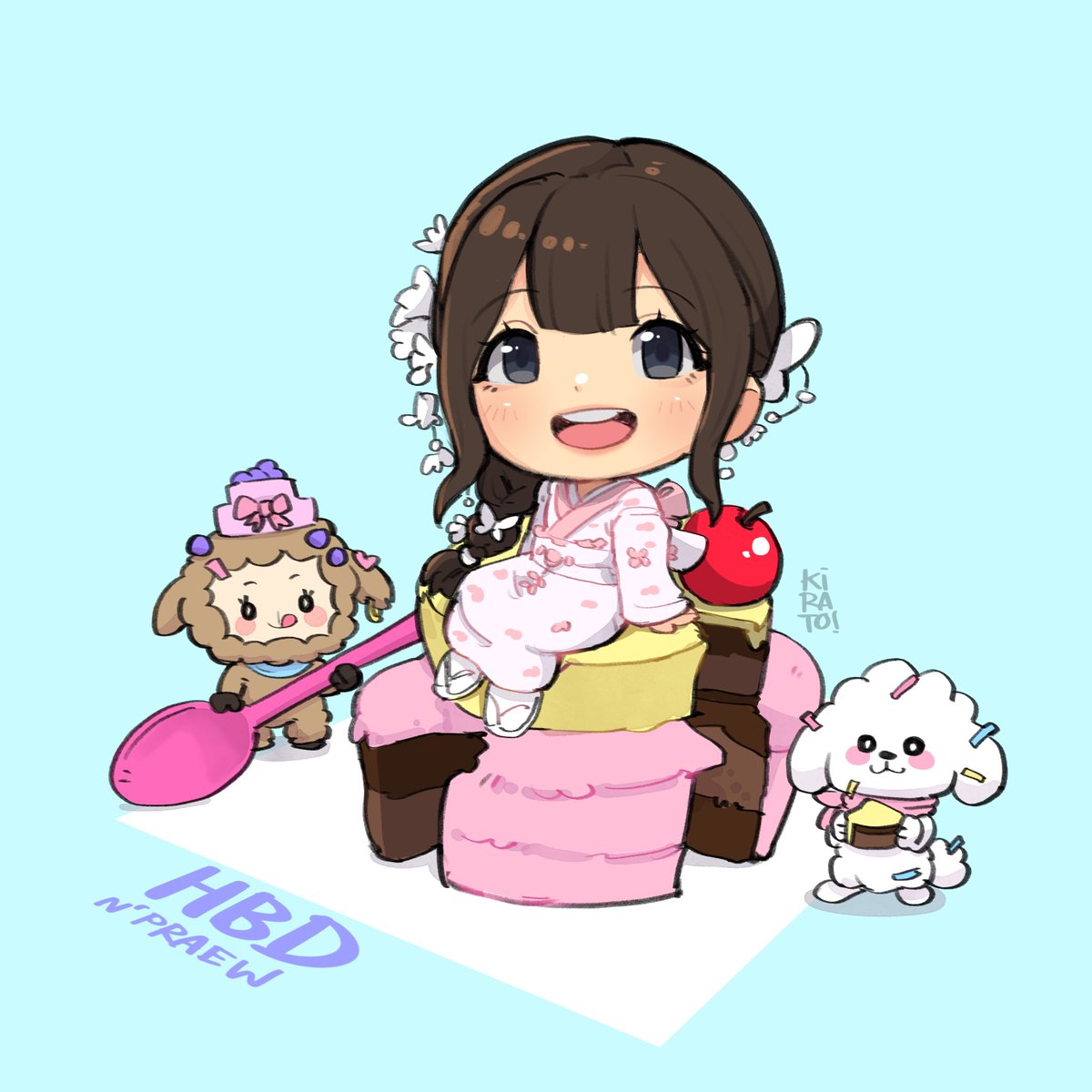 Kirato_Earth's tweet photo. อวยพรวันเกิดขอให้น้องแพรวมีความสุขมากๆ ทำอะไรขอให้ผ่านไปได้ แล้วก็จะคอยติดตามไปเรื่อยๆเลยนะ ปีชงไม่สน ชงมัทฉะดีกว่า #PraewBNK48 #18thPraewDay #BNK48 #BNK48FanArt https://t.co/ibxx5BkmzR