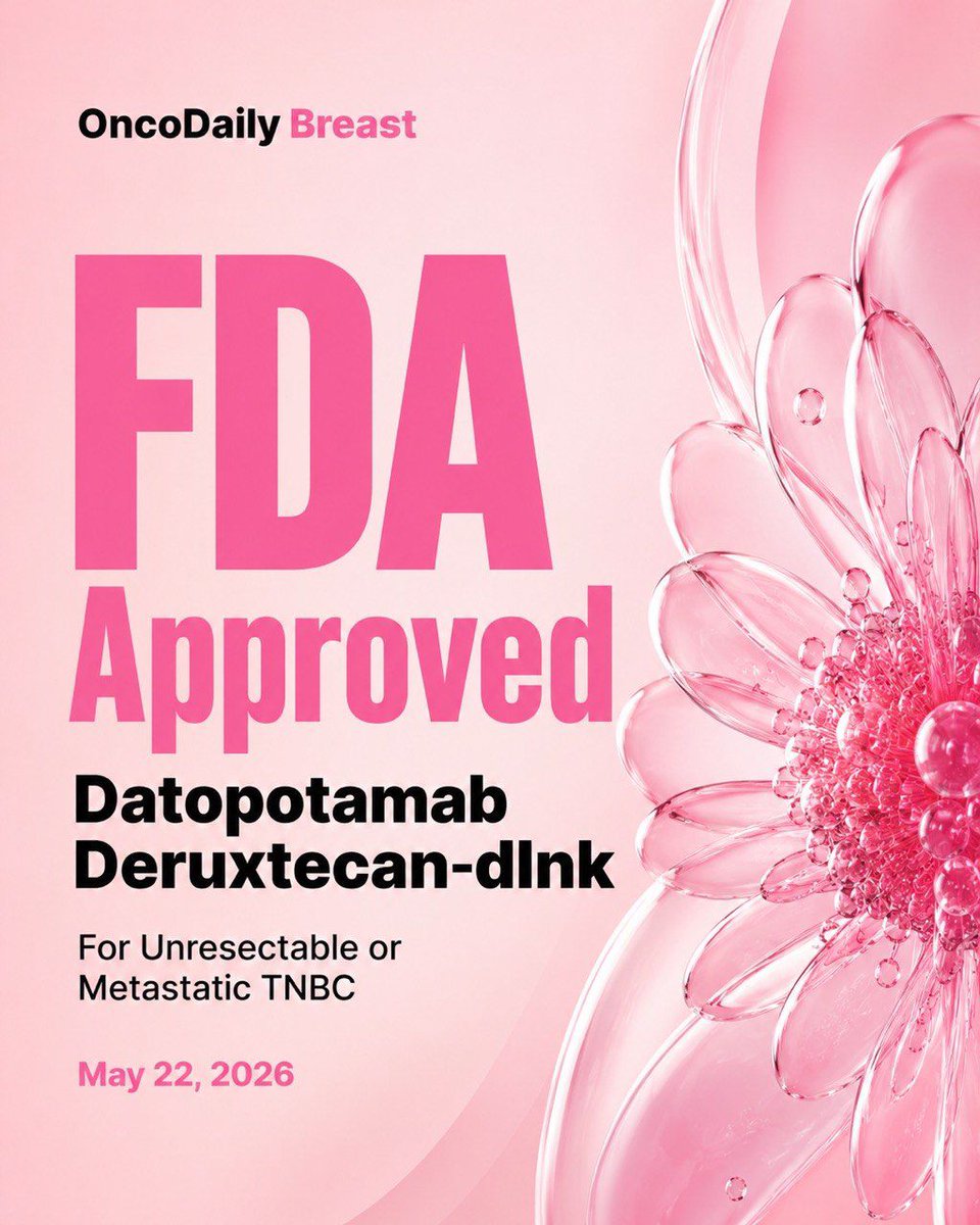 🚨 FDA(@US_FDA) APPROVES DATROWAY (datopotamab deruxtecan-dlnk) for ...