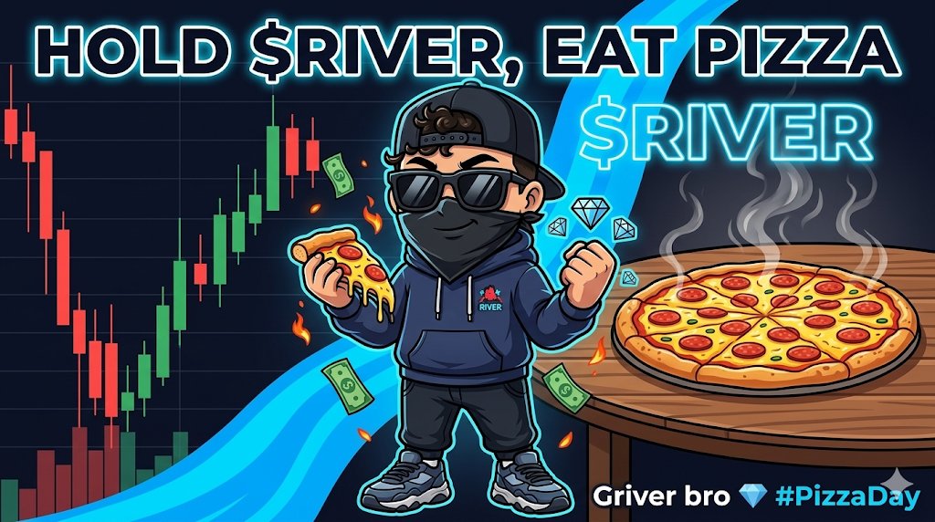 thuanlengoc97's tweet photo. Hold $RIVER ở dip nào cũng được, bán là không bán 🌊
Pizza Day x River last day 24/5 nè mấy bro ơi. 💪
Griver bro ăn pizza chứ không ăn loss 🍕
@RiverdotInc @River4fun
#PizzaDay #RiverChallenge https://t.co/KcthtXxIUv
