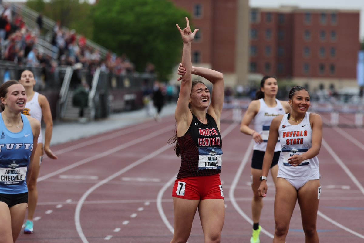 NCC_Athletics's tweet photo. 🏆NATIONAL CHAMPION🏆

Alivia Henkel claimed a dominant 400-meter hurdle win in her NCAA debut! Henkel clocked another personal best of 58.65 seconds in the final for the title!✨

She becomes just the second Cardinal to ever win a 400m hurdle title in program history and her time ranks fifth-fastest in NCAA Division III history!

#WeAreNC | @NCCWomensXCTF
