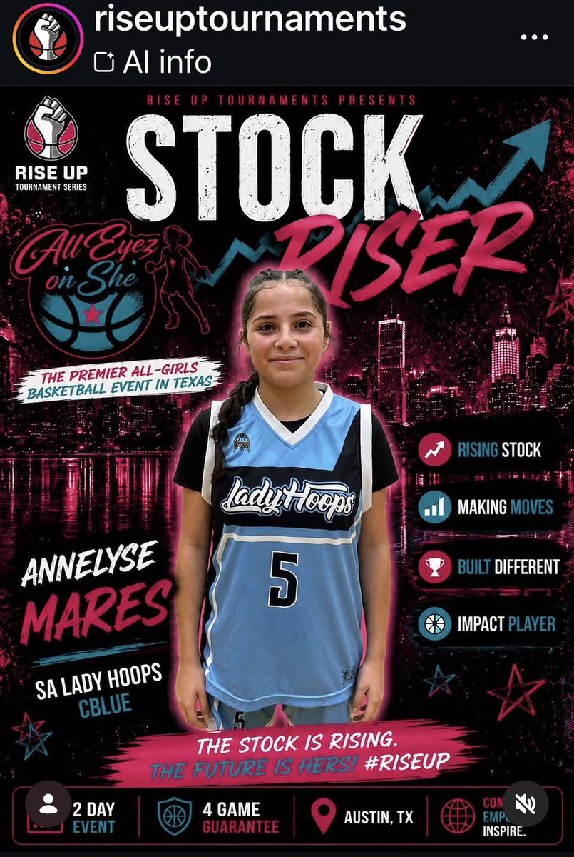CoachJMares84's tweet photo. Super proud of this girl! Her hard work is starting to get noticed! Great game Annelyse! 
@SALadyHoops 
@riseuptrnaments 
#AllEyezOnShe  

https://t.co/K1IIy99gU2 https://t.co/NshtPi2h6Q