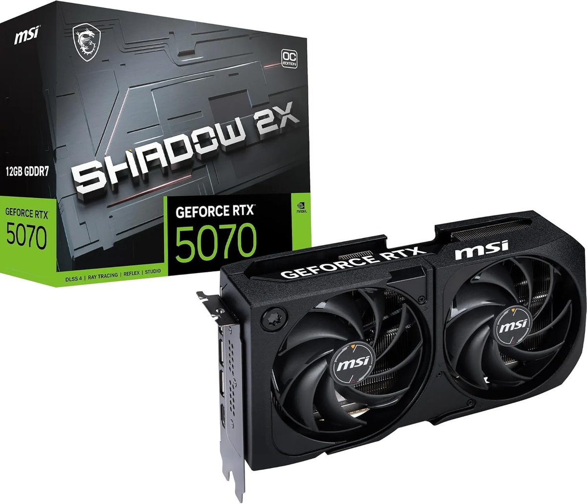 ConfigPCeu's tweet photo. 🔥🔥Bon plan du Samedi n°2🔥🔥
 
MSI NVIDIA GeForce RTX 5070 Shadow 12Go
AmazonFr - 💰 570€ 🔥 

Liens &amp; détails en réponse 👇 https://t.co/6YreQL94q8