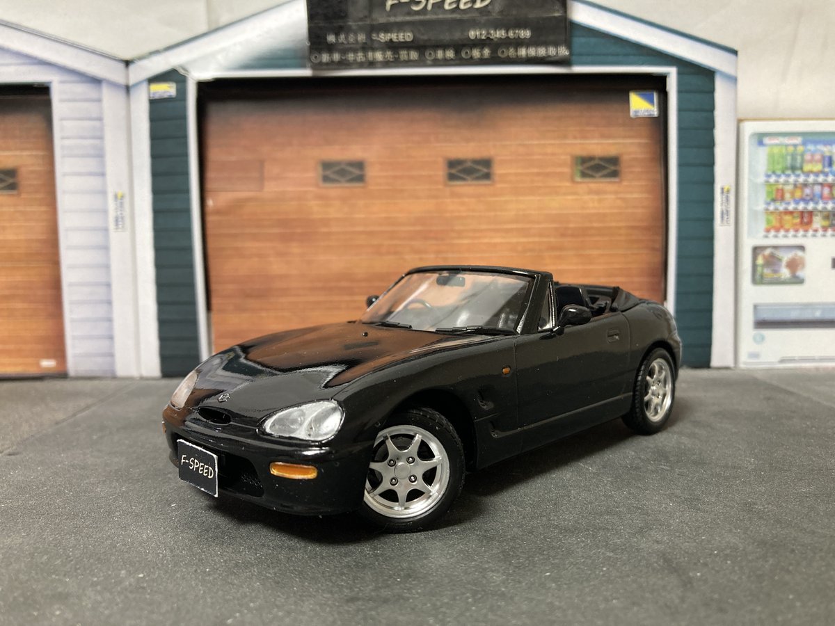 FSPEED8's tweet photo. アオシマ　スズキ カプチーノ 完成🎉

ボディカラーは 0DG　サターンブラックメタリック をイメージして製作💡

#スズキ 
#カプチーノ 
#EA11R 
#プラモデル 
#カーモデル 
#完成品  
#アオシマ
#青島文化教材社

CA00159 https://t.co/hdWJ9MNoAa