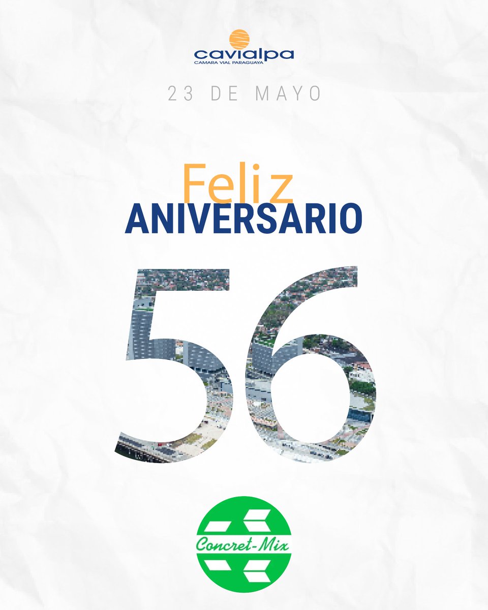 Cavialpa's tweet photo. Celebramos junto a Concret Mix S.A. su aniversario institucional, reconociendo su trayectoria y su valioso aporte al crecimiento de la industria y la construcción en Paraguay.

¡Que sigan los éxitos y el compromiso con el desarrollo de nuestro país! https://t.co/2cmyxRwSLW