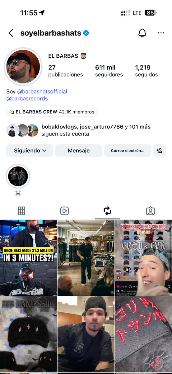 JoshuaCarlitos's tweet photo. @ElBarbasHats el barbas compartió mi video ¿vendrán cositas?👀👀🔥 https://t.co/hlUYc9MnbS