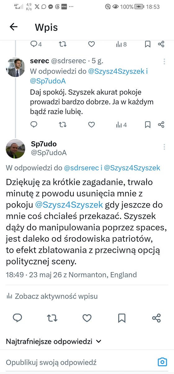 Sp7udoA's tweet photo. Pani @a_fedorska @RadioDebata proszę zważyć kogo jako współuczestnika gości Pani w szanowanym kanale YT. Osoba @Szysz4Szyszek wzbudza kontrowersyjne odczucia. Debatą można osiągać więcej z innymi udzialowcami -co nie zaszkodzi debacie, a uniemożliwi raczej spodziewane manipulacje https://t.co/JDDav0xY5j