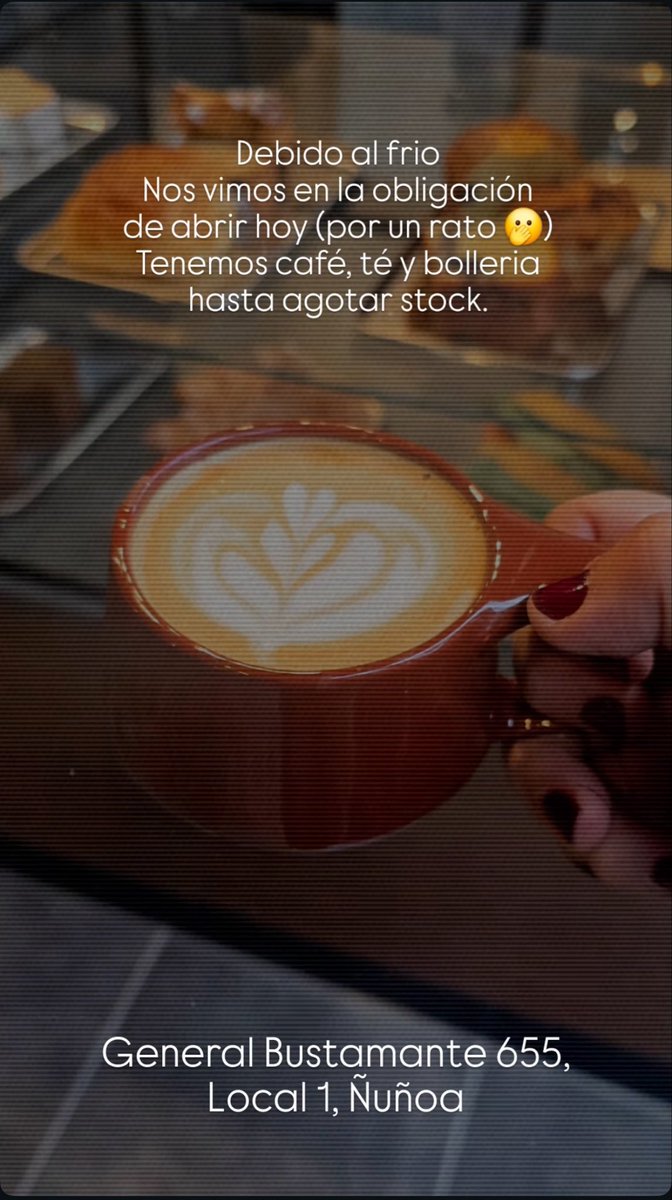AngeCon3ras's tweet photo. Frío? Abrieron un ratito Mila Coffee, vayan a probar un café exquisito, tb hay té y bollería fresquita y rica. Unos croissants deli deli ☕️ 🥐 https://t.co/AguYXloy5D https://t.co/9zAP9tjfSY