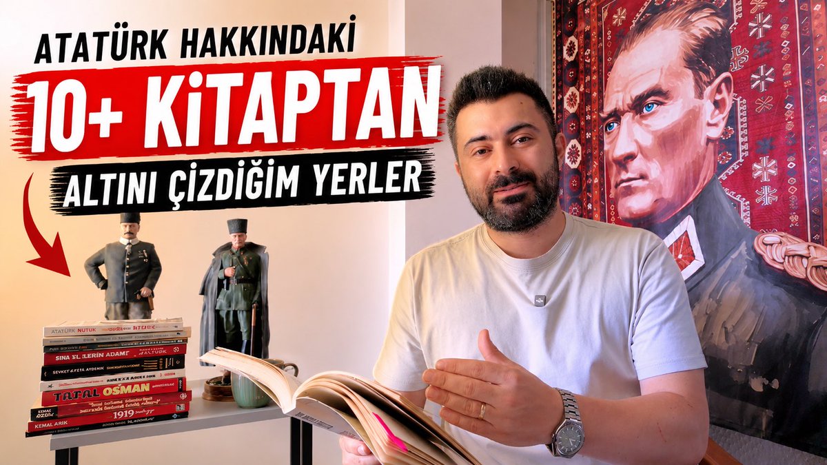 CanOsmanAksoy's tweet photo. Atatürk hakkında okuduğum kitaplarda altını çizdiğim bölümleri kamera karşısında okuyup yorumladığım 50 dakikalık bir video yaptım. Güzel bir tarih sohbeti oldu. Gündemden bunalanlarınız varsa beklerim.
https://t.co/yFk7xdjIdE https://t.co/lQRP6s4Ivs