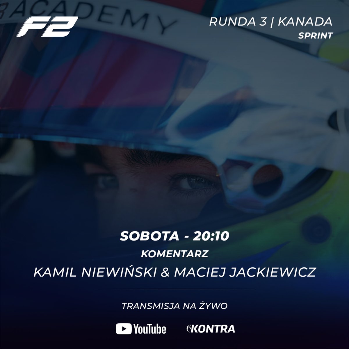 kontra_moto's tweet photo. Po wczorajszych kwalifikacjach 🇵🇱 Roman Biliński ruszy do dzisiejszej rywalizacji Formuły 2 z 15. pozycji startowej

Czy Polakowi uda się przedrzeć do góry i powalczyć o miejsce w top 10?

🎙️ Sprint Formuły 2 na kanale 🟣 YT KONTRY skomentują dla Was @NiewinskiK oraz @M_Jackiewicz_  ⬇️

🔗: https://t.co/kxqb7JQUeg

#KontraMoto #ElevenF1 #F1PL