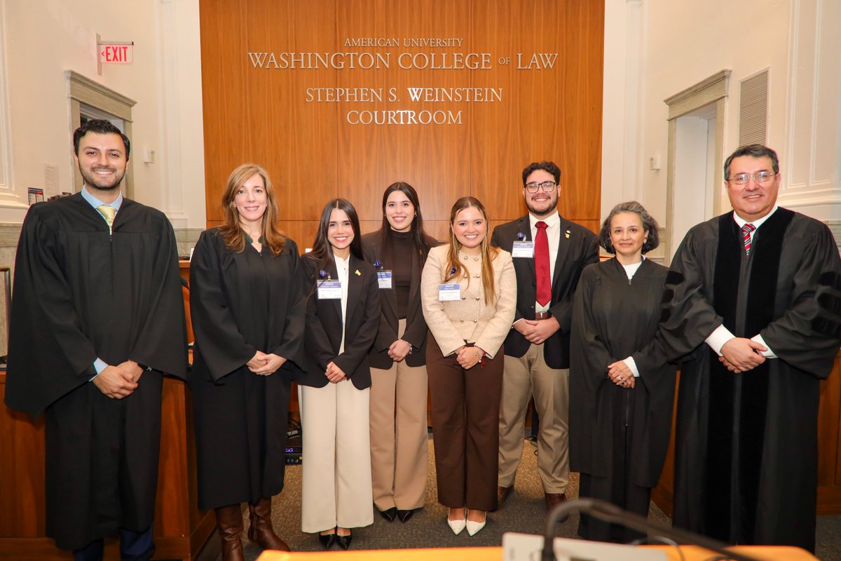 AUWCL's tweet photo. The 31st Inter-American Human Rights Moot Court Competition welcomed teams from 21 countries and 44 universities. Congrats to the 2026 winners Jimena Jose Montaño Rojas and Catherine María Alves Goncalves from Andrés Bello Catholic University. More photos: https://t.co/rbmpIuCeiv https://t.co/7Vl65rQgoo