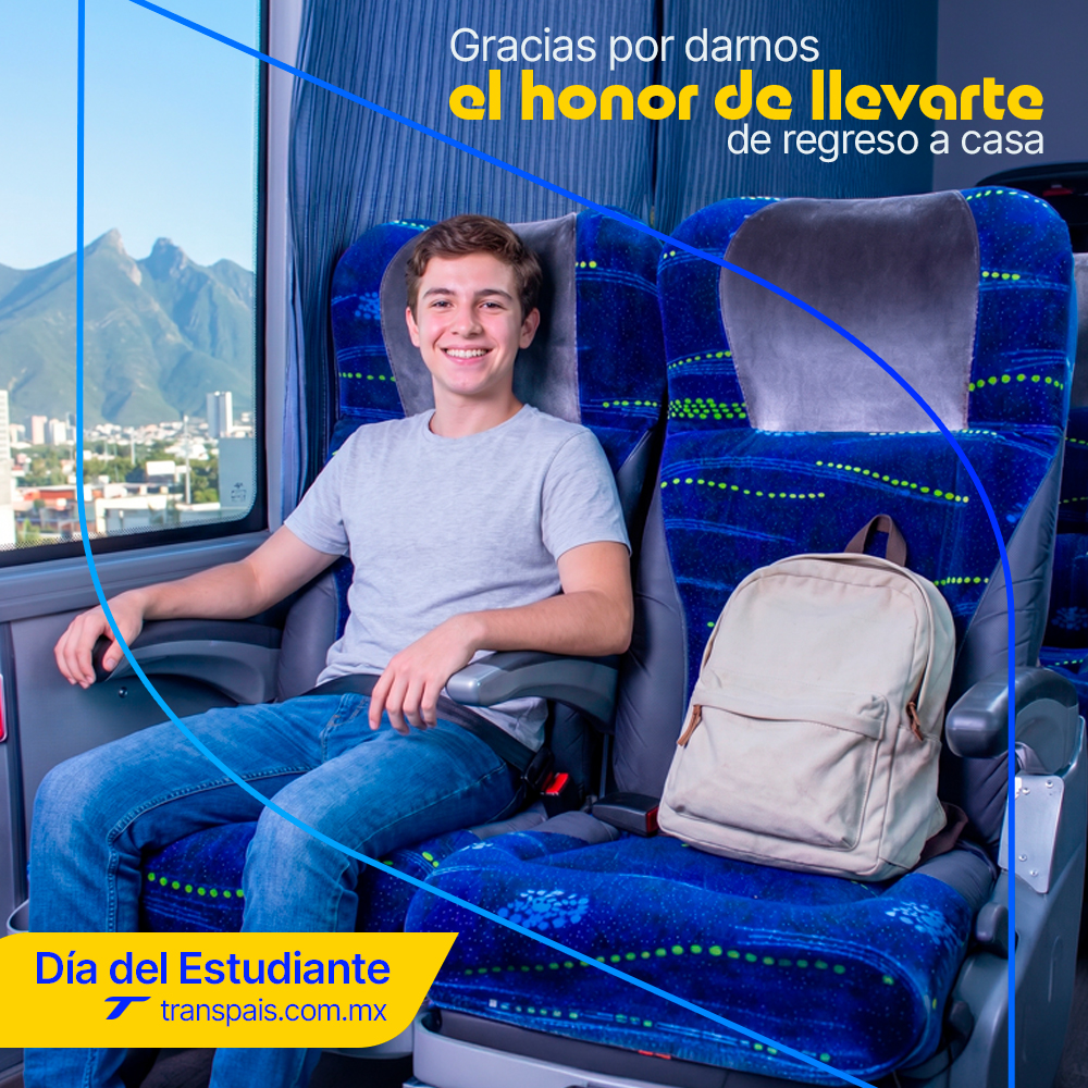 Transpais's tweet photo. 👨🏼‍🎓 Entre tareas, desvelos, exámenes y ganas de volver a casa, sabemos que cada viaje cuenta.

Gracias por dejarnos acompañarte en esta etapa dándonos #ElHonorDeLlevarte. 🚌

¡Feliz Día del Estudiante! 🎉

#Transpais https://t.co/DZVPeOQqaN