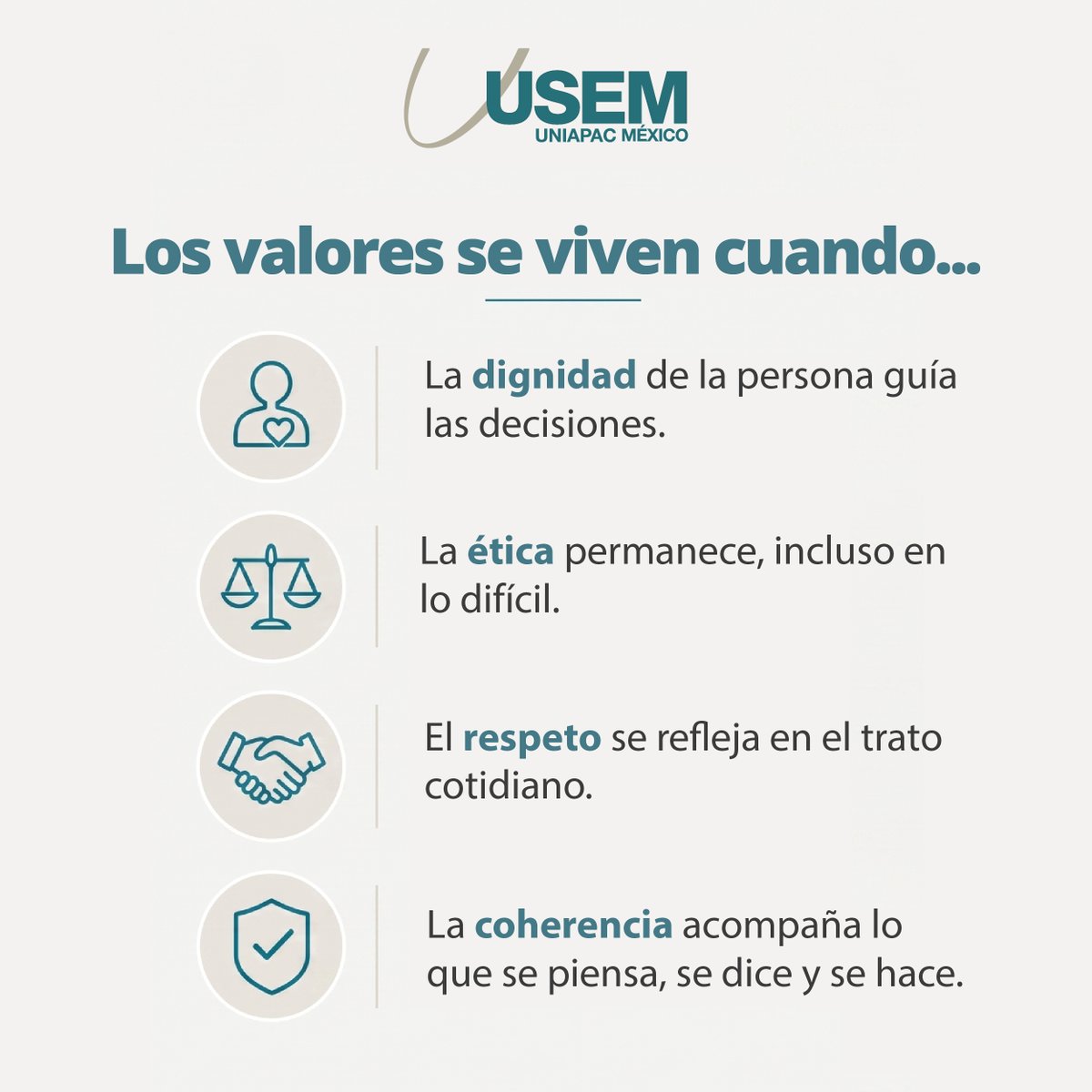usemuniapacmx's tweet photo. Hablar de valores es importante, pero vivirlos es lo que transforma. ✨

Los valores se hacen visibles en la forma de decidir, actuar y relacionarnos. 👥

Ahí una organización demuestra si su propósito es auténtico: coherencia, ética y compromiso cotidiano. https://t.co/YAF36mGBnN