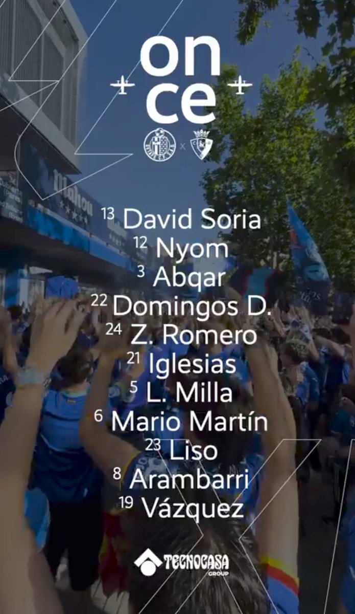 GetafeCF_Off's tweet photo. 🔵 XI inicial del @GetafeCF para el partido de hoy

#VamosGeta #GetafeOsasuna https://t.co/UDelbX2k8d