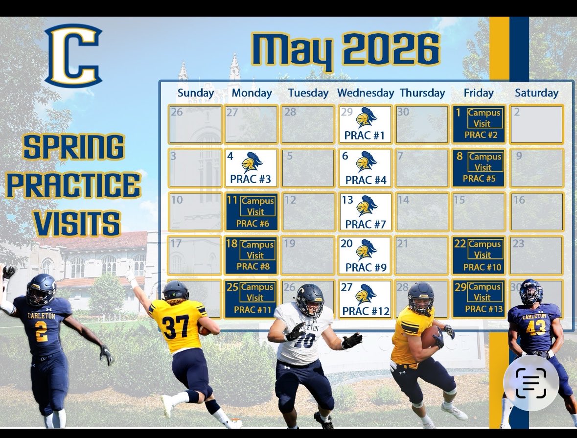 ChrisOlade62321's tweet photo. I’m blessed to have been invited to visit the @CarletonFB campus on May 25. I’m excited to see the program 🙏
@RecruitLambert @MaxManin @mtbeach29 @NEGARecruits @CoachSamKent @SoutheastElite_ @PrepRedzoneGA_ @RecruitGeorgia https://t.co/TUcJX1wslA
