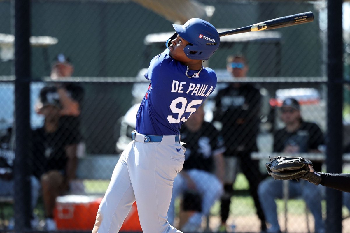 BaseballAmerica's tweet photo. Josue De Paula has been tremendous so far this season 👏

Baseball's No. 11 prospect is hitting for average + power, walking as often as he strikes out, and looking like a legitimate threat to steal.

Could he rank No. 1 in our Top 100 to begin 2027? 🤔 https://t.co/Fatp5gr0Ma
