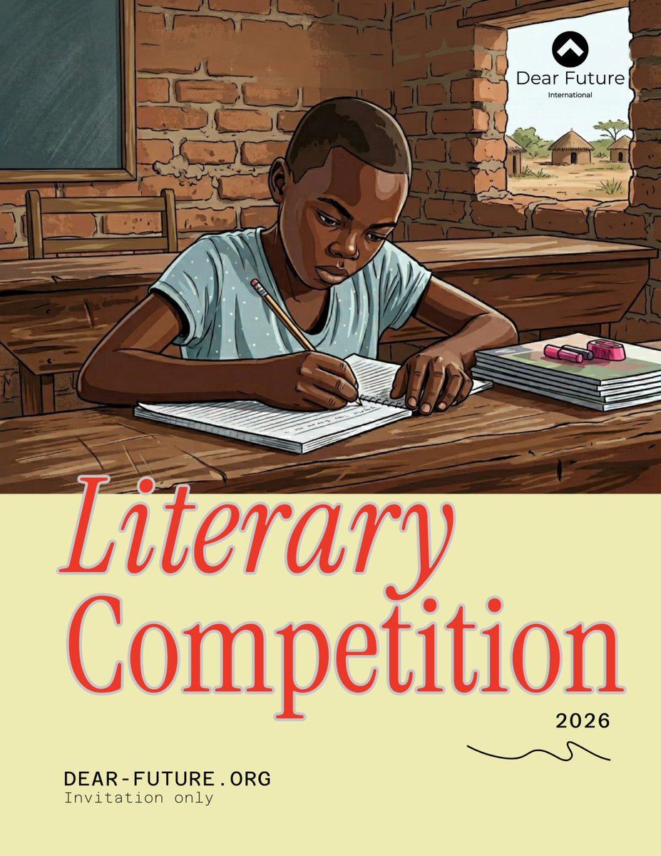 dearfutureNGO's tweet photo. 🌍✍️ The Dear Future Literary Competition 2026 has officially begun!
This year’s global theme: ✨ “The Change I Want to See” ✨
Young writers from Peru, Uganda, Jordan &amp; beyond will share their dreams for a better world. 🌎📚💛
#DearFuture #YouthVoices #kindnessmatters https://t.co/85JjlKZNxj