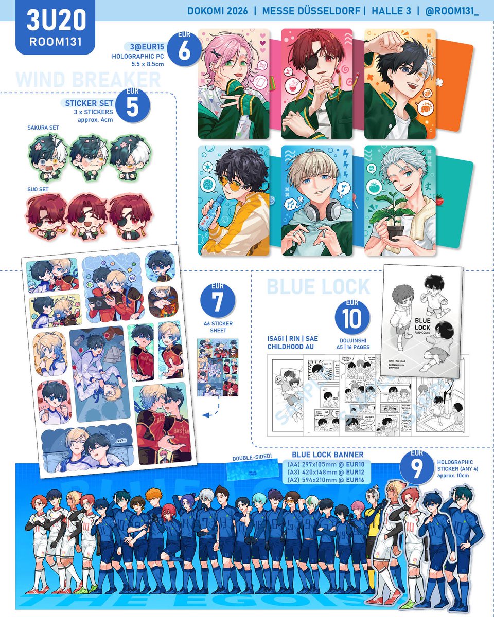 FEYI131's tweet photo. (3/4) Blue Lock merch…. a lot…. And Wind Breaker &amp; AoT! 💙💚 https://t.co/ENNi5vILbs