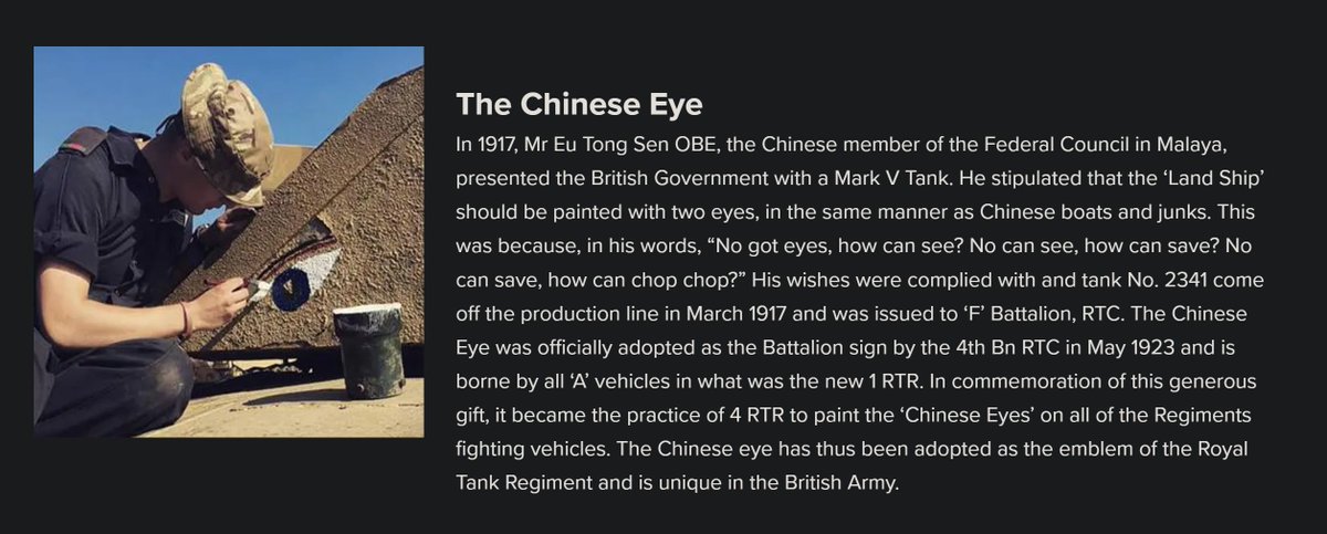 Grumpy_Git_'s tweet photo. @madaomoshiroi Ex 4th Royal Tank Regiment tank. The eyes painted on the sides were a gift https://t.co/G4KP8tPF1a