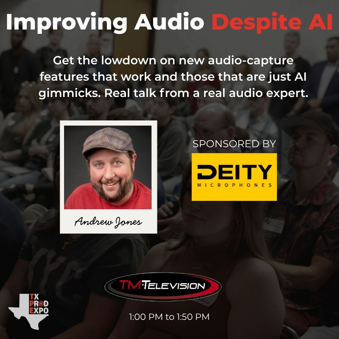 DallasProducers's tweet photo. Get the lowdown on new audio-capture features that work and those that are just Al gimmicks. Real talk from a real audio expert on May 28.

Register for free at https://t.co/9ZSXlm2Wvh

#TexasProductionExpo
#TPE2026
#TexasFilm
#TexasFilmmaker
#TexasProduction https://t.co/Z9JMEnyRW8