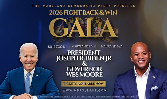 AnnapolisReport's tweet photo. President Biden to Keynote Maryland Democratic Party’s 2026 Fight Back &amp; Win Gala at Maryland Live!
https://t.co/BVHv6VqqVW https://t.co/iiIWRkyWMw
