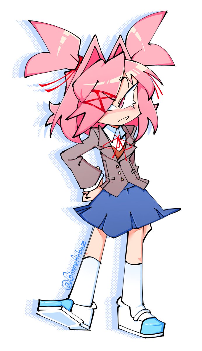 GimmeArbuz's tweet photo. #ddlc #Dokidokiliteratureclub #yuriddlc #natsukiddlc https://t.co/Aua5tJquAl