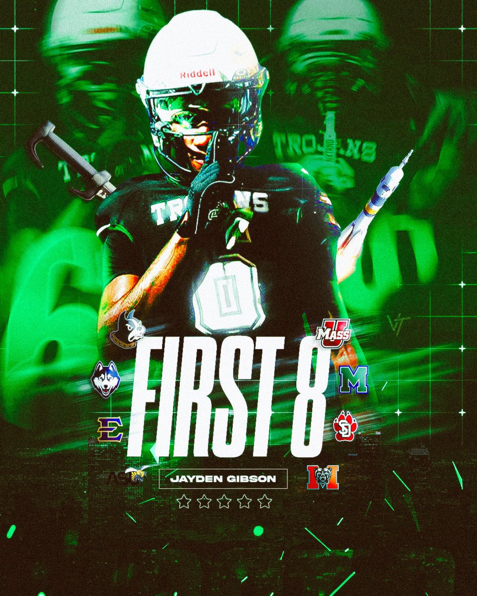 JaydenG1bson's tweet photo. Thankful for every opportunity and everyone who helped me get here 💚. @EHSTrojanFTBL @ChadSimmons_ @TomLoy247 @thevandalorian @CoachHand407 @TheUCReport @RivalsHS https://t.co/t1gxuw6Tgm