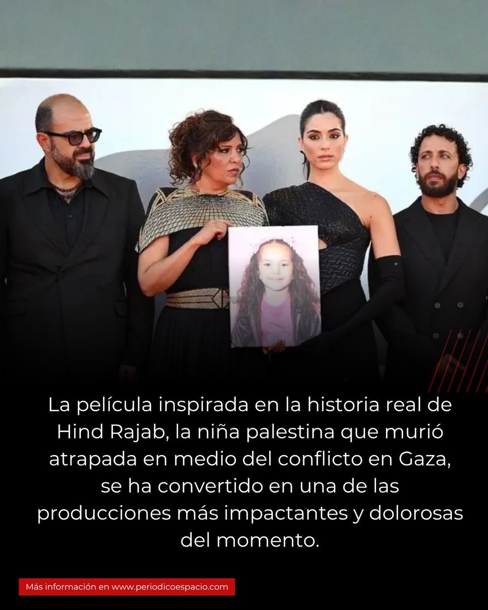 EspacioNoticias's tweet photo. 🎬💔 Una película está estremeciendo al mundo por contar una de las historias más dolorosas del conflicto en Gaza.

“La voz de Hind Rajab” revive los últimos momentos de una niña palestina de apenas 6 años, cuya desesperada llamada de auxilio conmocionó a millones de personas. 🕊️📞

La cinta ha desatado una ola de emociones y reacciones por mostrar el lado más humano y devastador de la guerra.

👉 Descubre todos los detalles en nuestro link de nuestra BIO.🌐