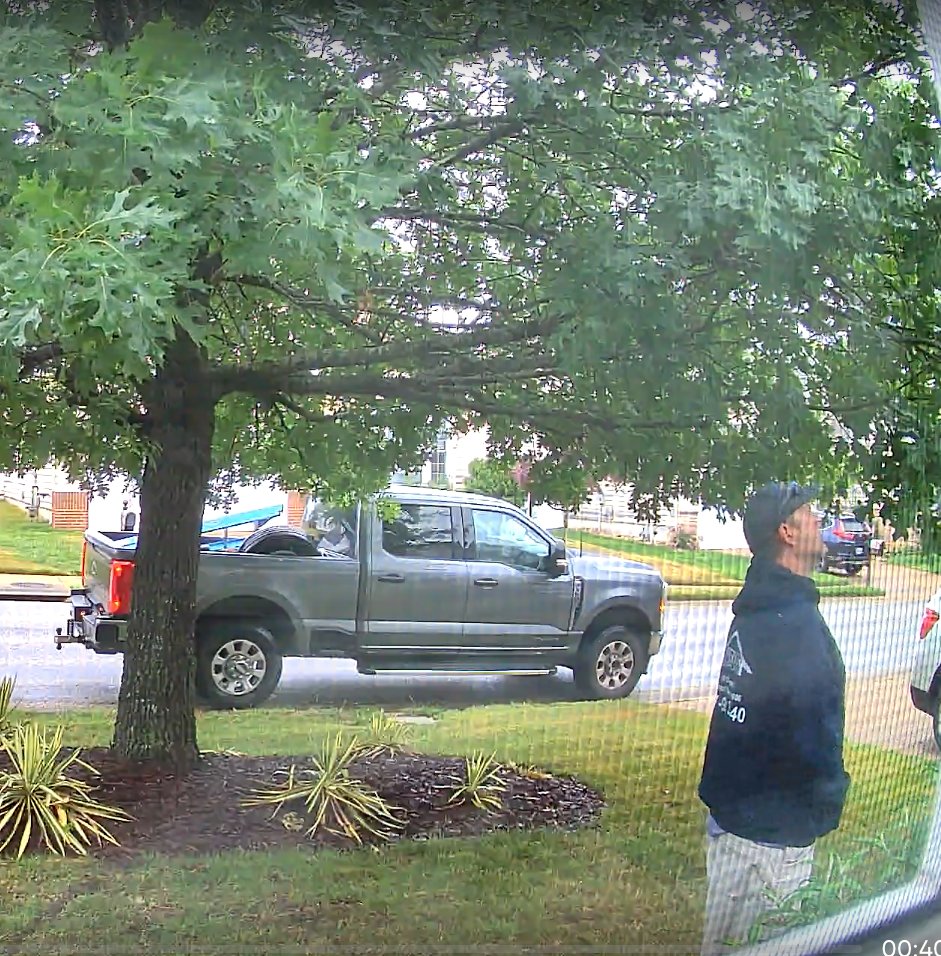 prpoints's tweet photo. Here is a picture of a representative of SRS Building Products (Owned by Home Depot) trespassing on our property as if he has a right to trespass &amp; scare my poor wife. How unfortunate, this company does not respect the rights of other property owners. @CraigMenear @HomeDepot https://t.co/GY978H1l3A