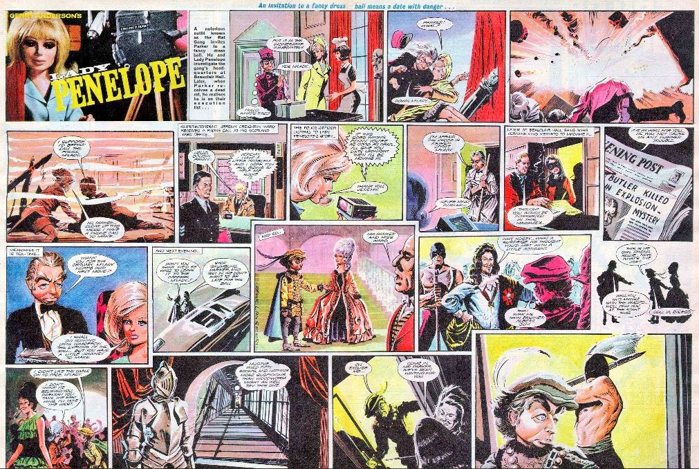 From May 1967 LADY PENELOPE WEEKLY features Lady Penelope! The Monkees! The  Girl From UNCLE! Marina! Daktari! Creighton-Ward! The Angels! The Spectrum!  Perils of Parker! Bewitched! Penny's 4 Shot!