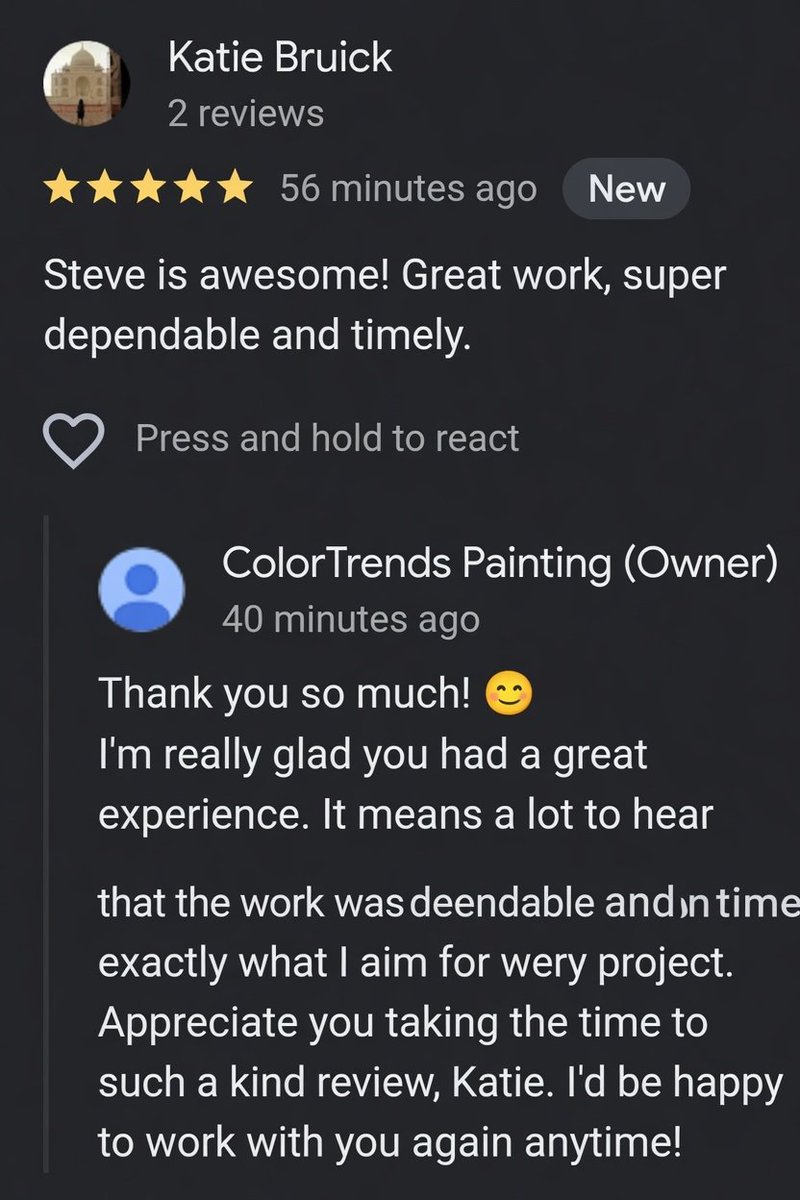 WeHelpUpaint's tweet photo. Just in, 5 star review from Springfield! ⭐⭐⭐⭐⭐

“Steve is awesome! Great work, super dependable and timely.”

Professional painting done right in Springfield, MO. Interior, exterior, cabinets &amp; more, on time &amp; stress free.

Call Today (417) 379-5587 https://t.co/YBN9K9AbfW
