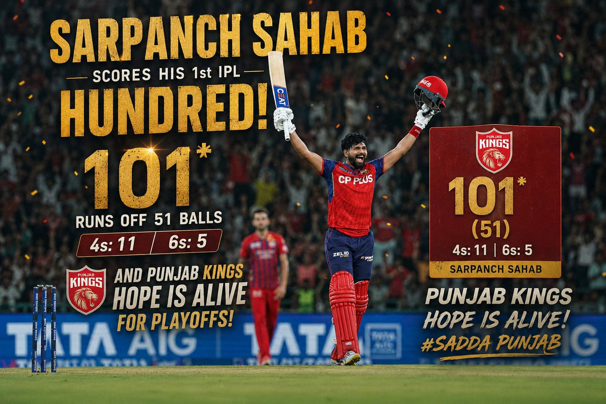Muazzam14019193's tweet photo. punjab is alive #punjabkings #iplseason2026 #ipl #trendingtoday #lsgvspbks https://t.co/E8unB7FwbV