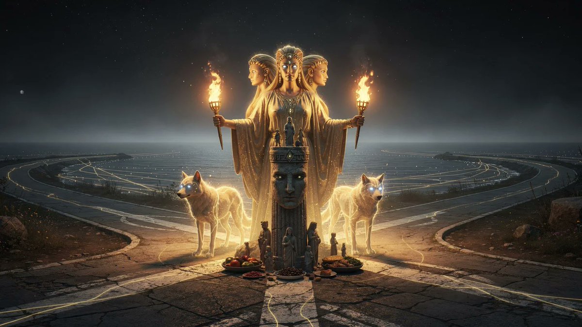 olympusestate's tweet photo. What if the real power lies not in arriving, but in standing at the threshold? Hecate reveals the truth of the in‑between.
https://t.co/J43MiUV2Hd
#Hecate #Liminal #Crossroads #Mythology #AncientGreece #Philosophy #DivineFeminine #Esoteric #MythicWisdom #Thresholds #InBetween https://t.co/08bFcKD2m1