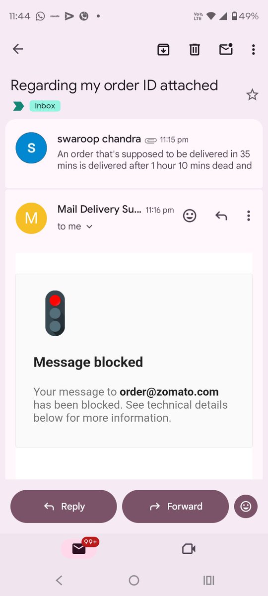 sambu5667's tweet photo. @deepigoyal @temple @zomatocare What the f is this now? https://t.co/9H437UeaOd