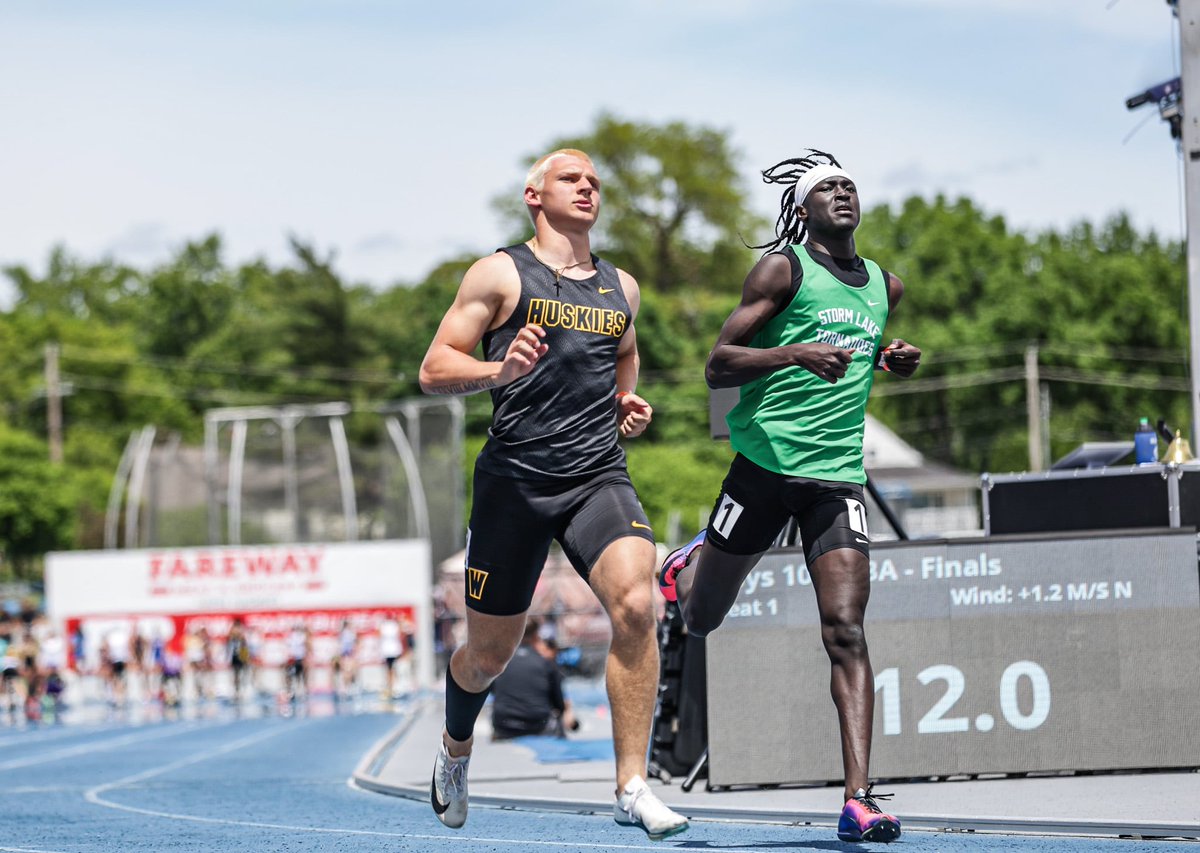 WintersetTrack's tweet photo. Wyatt Swanson sets the 7th Husky SCHOOL RECORD of the weekend! He runs 10.74 and finishes 5th in the 100m Dash!! Great end to a great career for Wyatt!! 

Photo Credit: BK Cooke

#HuskyPride https://t.co/fHvjPHS4lS