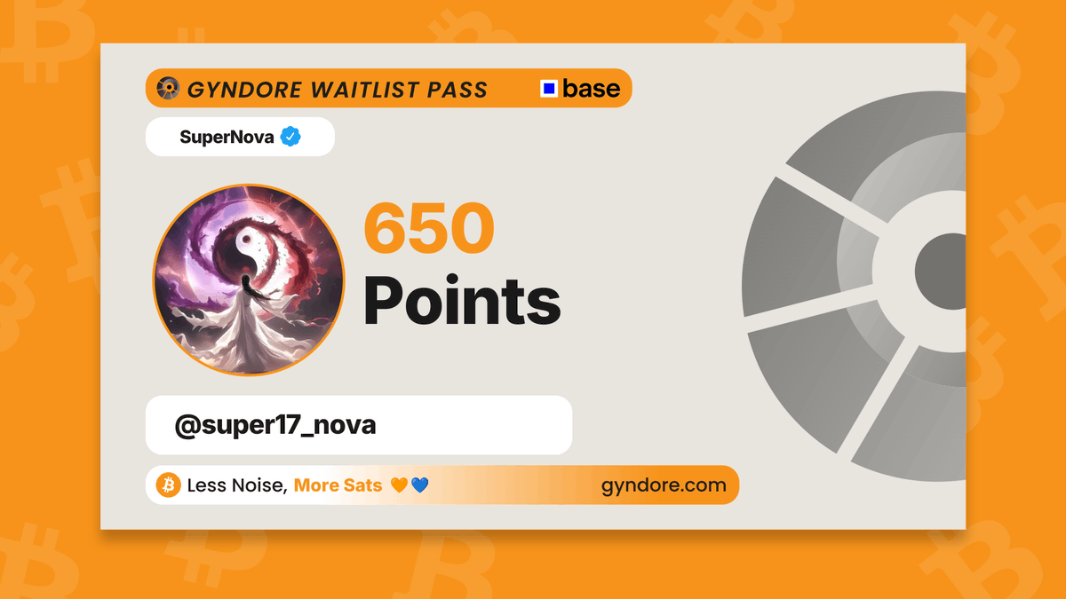 super17_nova's tweet photo. Secured my spot on the @Gyndore waitlist.

Already stacking. It pays to be early.

Join now &amp; claim your points → https://t.co/zWOsksiKgk https://t.co/IgDWg1NNOi