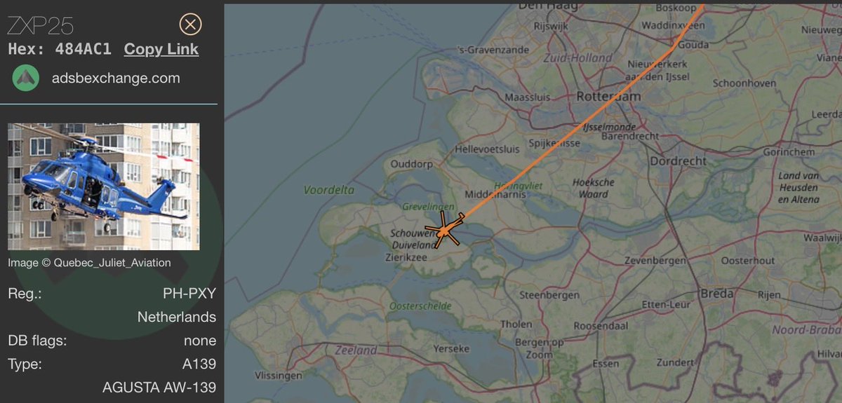 yellow_flame's tweet photo. politieheli lijkt onderweg naar Vlissingen
Via @ADSBex https://t.co/vvfXy7VlfS