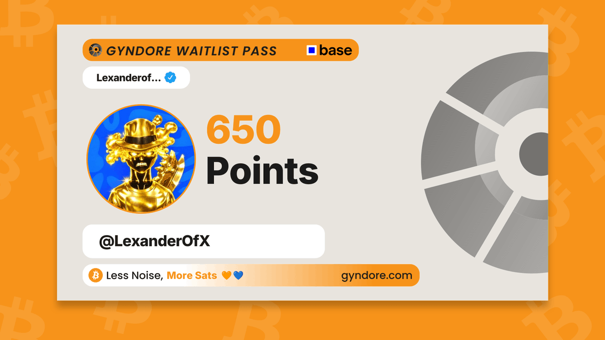 LexanderOfX's tweet photo. 🚨 Early movers usually win in the Base ecosystem.

→Just secured my spot on the @Gyndore waitlist a project building within the Base ecosystem 🔵

→Already stacking points because in Web3, being early isn’t luck… it’s strategy.

Why I joined early 
→✅ Built in the Base ecosystem
→✅ Early positioning advantage
→✅ Point stacking already live
→✅ Opportunity before the crowd floods in

Most people wait for hype.
Smart users position before it starts.

I’m already in.
Join now, secure your spot & start stacking ↓
🔗Join now & claim your points → https://t.co/3lLJAXdP85…