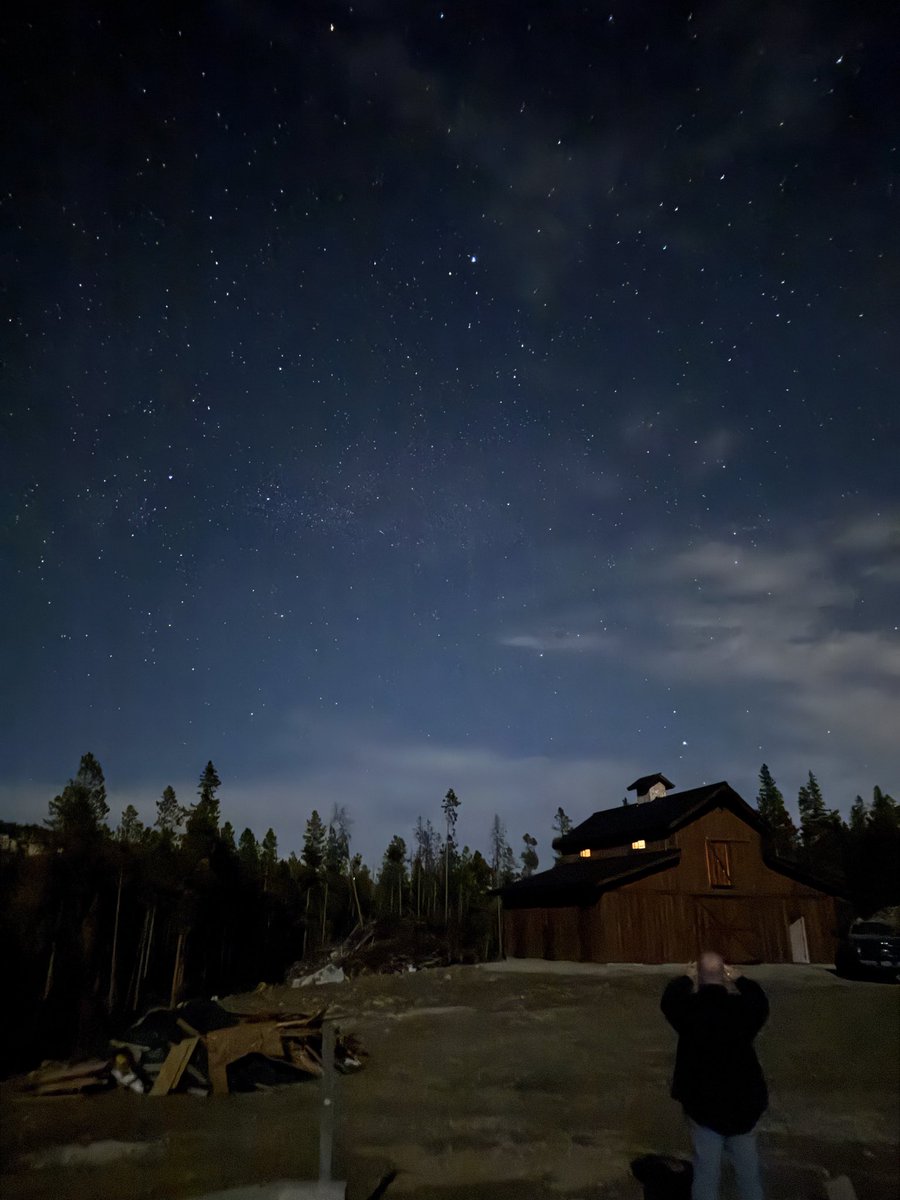 TJAF14's tweet photo. Good morning beautiful world🩵💚💜 enjoying our home to be in Montana, with the amazing mountains, magical Milky Way, stars, and a little friend who thought it was a good idea to make a hole in our new barn - Mr. Woodpecker 🤨 #equine-therapy #mentalhealth #suicideawareness https://t.co/MFEMoirfbv