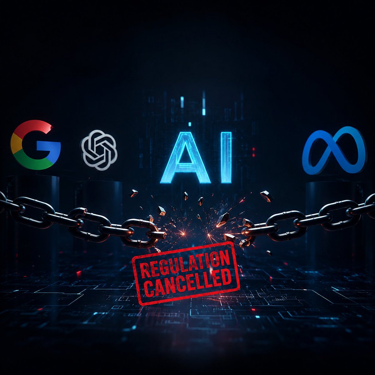 riyajul_rony's tweet photo. AI race getting more dangerous? US removed key AI regulation order, letting Google, OpenAI &amp; Meta speed up AI development. Some call it innovation boost, others warn of misinformation &amp; cyber risks. AI now powers automation, coding &amp; business. Adapt early. 
#AI #TechNews https://t.co/bm7woeg3gS