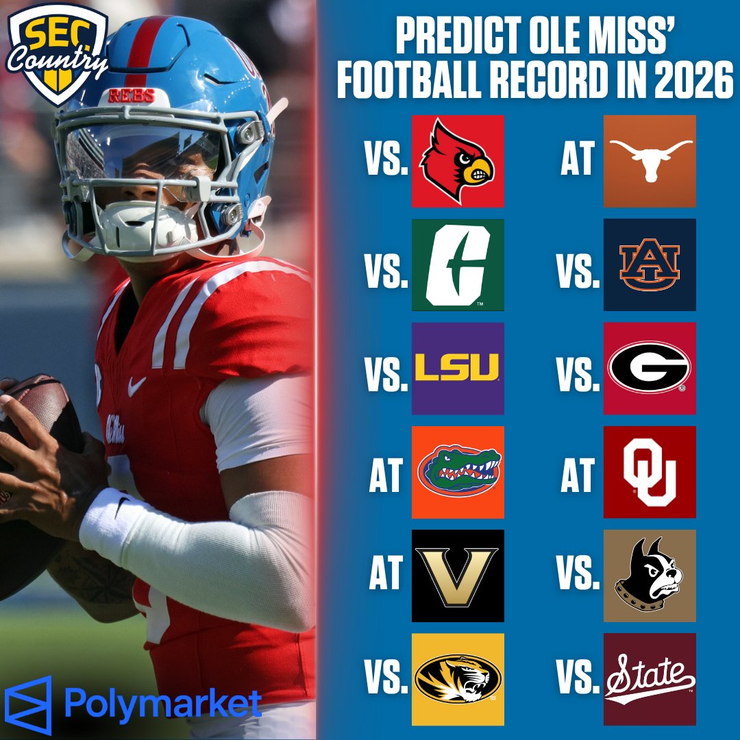 SECcountry's tweet photo. It's officially a new era of Ole Miss football under head coach Pete Golding #HottyToddy 🔴

How many wins do you see for Ole Miss next season? 👀 https://t.co/e2sNpLuyTF