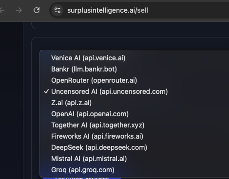 uncensored_ai's tweet photo. We're now an inference provider on Surplus Intelligence - @AskSurplus 

Surplus market supply depth just increased ~3x https://t.co/mQ80P3ay3X