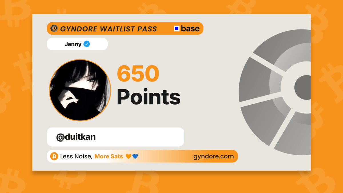 duitkan's tweet photo. Secured my spot on the @Gyndore waitlist.

Already stacking. It pays to be early.

Join now &amp; claim your points → https://t.co/XwvjOMHIUm https://t.co/gOmCnHvR1Y