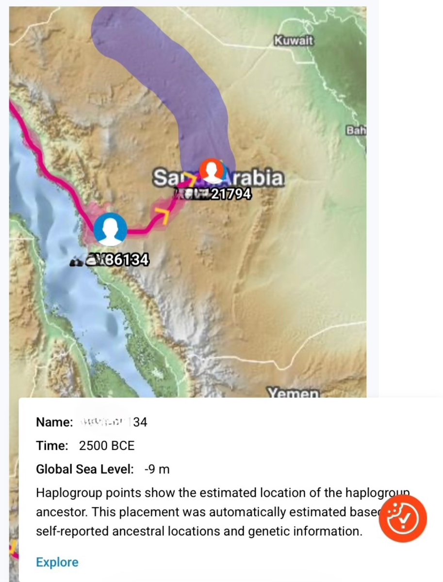 f31503's tweet photo. #Makkah

My analysis showed a figure of approximately 4500 in the Makkah region. This number isn't precise in genetics, but it's close to the time when Abraham, Ishmael, and his mother Hagar the Copt were in the Wadi Makkah area. https://t.co/frTxoqcM8W