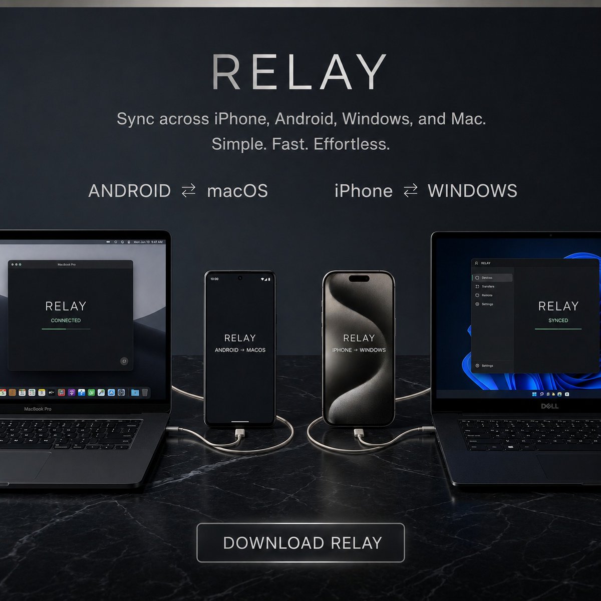 gabiito16's tweet photo. our tech stack shouldn't slow you down.
Bridge the gap between iPhone, Android, Mac, and Windows. Move tasks, files, and text instantly with RELAY.
👇 Download here