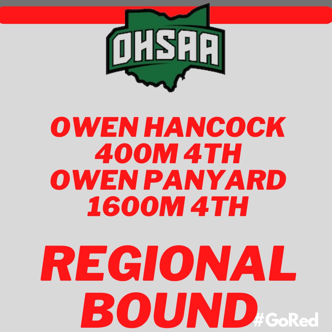 bcsredmensports's tweet photo. Congrats to Owen P, Owen H, Evan, Justin, &amp; Jeremiah punching their tickets to Regionals in Piqua next Thursday/Saturday.  
Go Red 🅱️ https://t.co/EZ3oyoF3C6