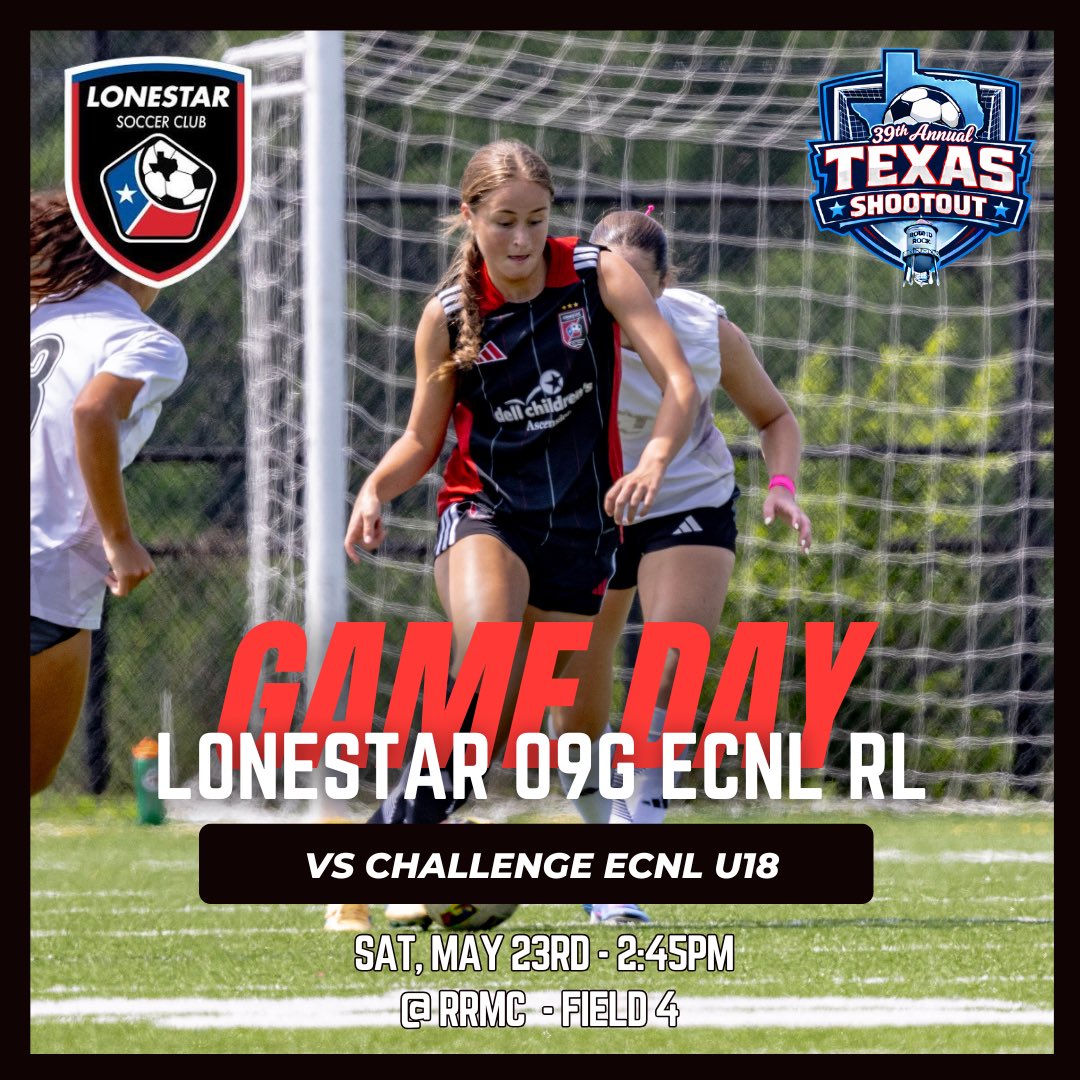 Lonestar09G_Red's tweet photo. Game Day!!!

@ECNLgirls @LonestarSC @TopDrawerSoccer 
@TheSoccerWire @PrepSoccerTX #WeAreLonestar @PrepSoccer https://t.co/4G8mbfLdC7