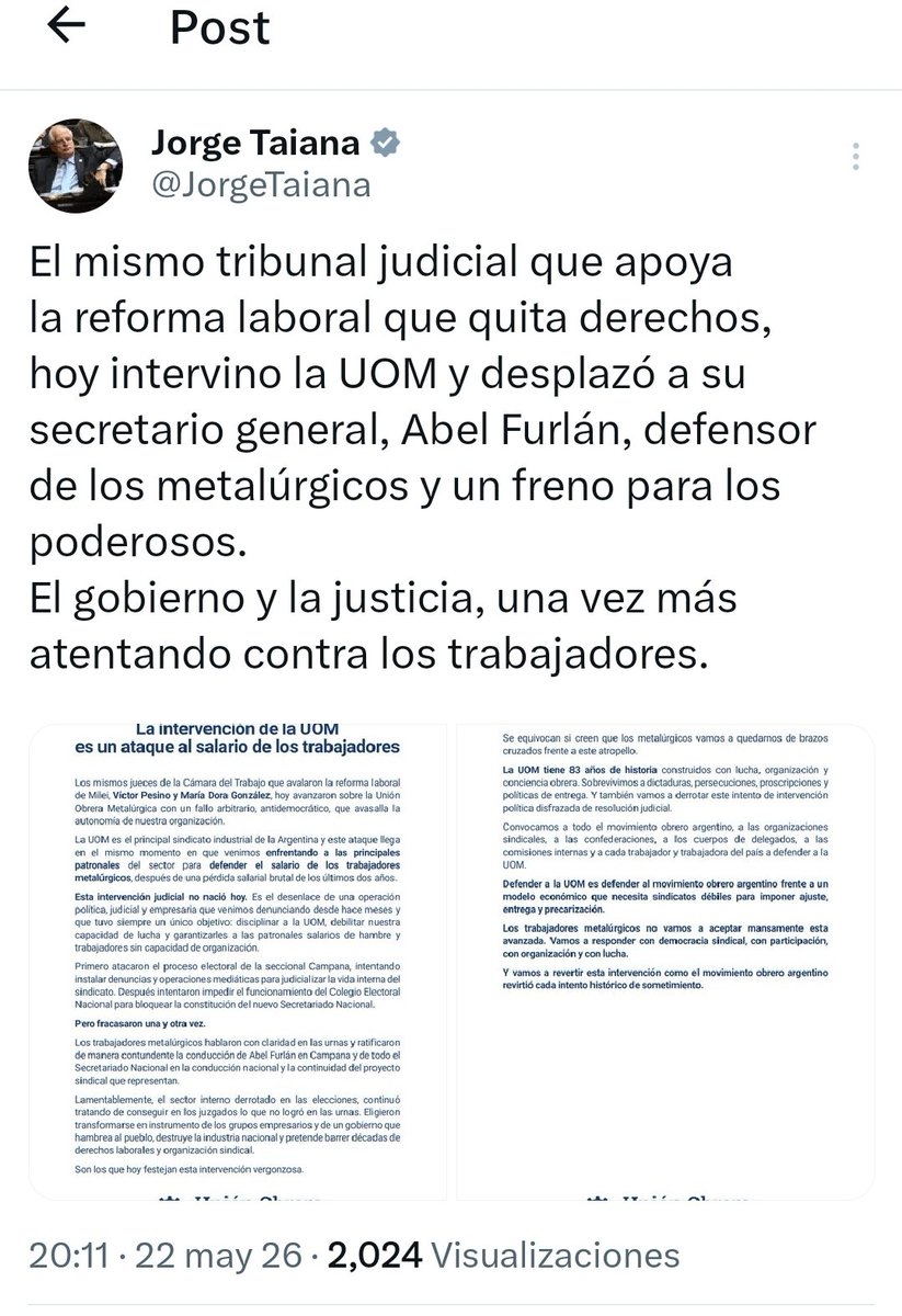 jsbattella's tweet photo. Solidaridad con Furlan. Están nerviosos. Seguirán atropellando. https://t.co/5evCt11OkM
