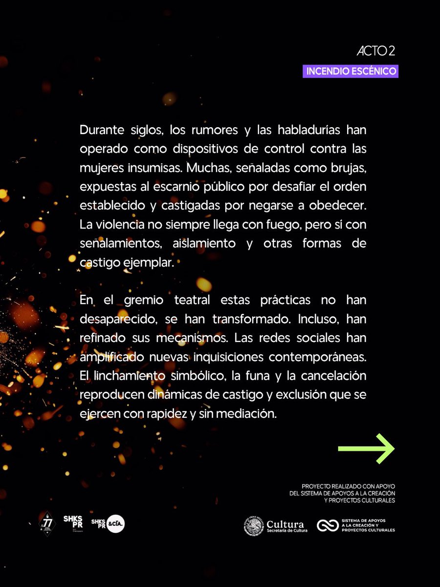 ZavelCastro's tweet photo. Este año, la convocatoria de dramaturgia feminista BRUJAS 4 estará acompañada por un programa de actividades que tuve el privilegio de diseñar.

Comenzamos este miércoles 27 de mayo con el Taller de creación de consignas para evocar el espíritu de la justicia. 

@el77cultural https://t.co/xfVC0fQcMq
